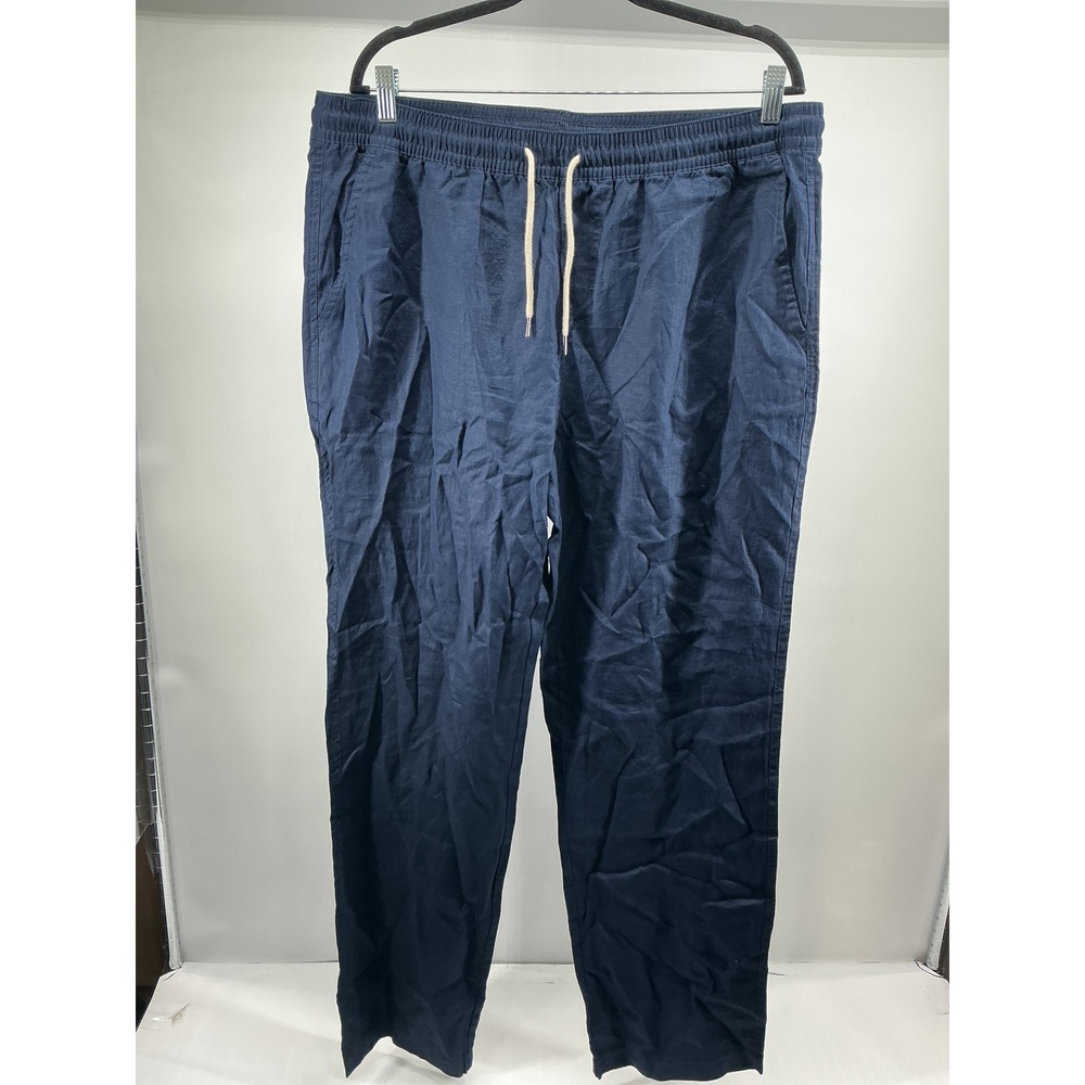 100% European Linen Drawstring Beach Pants - 34"